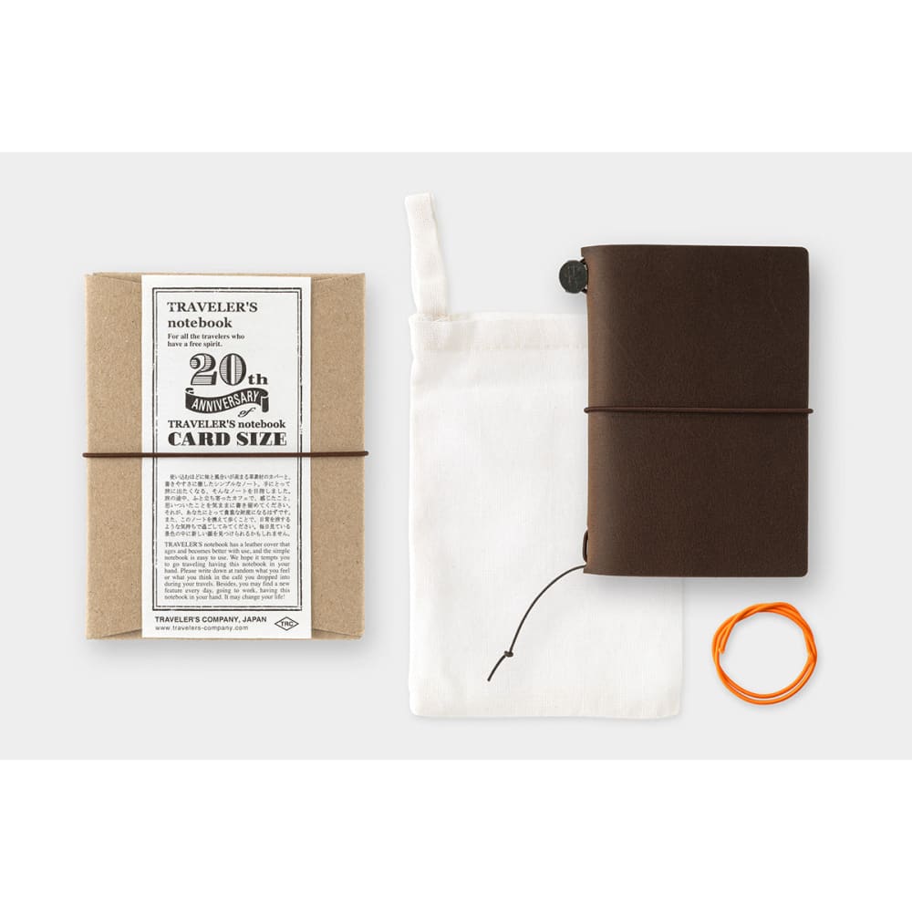 TRAVELER'S notebook 20th Anniversary Card Size Set Brown | THE