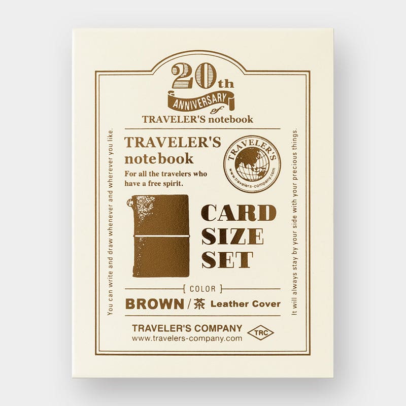 TRAVELER’S notebook 20th Anniversary Card Size Set Brown