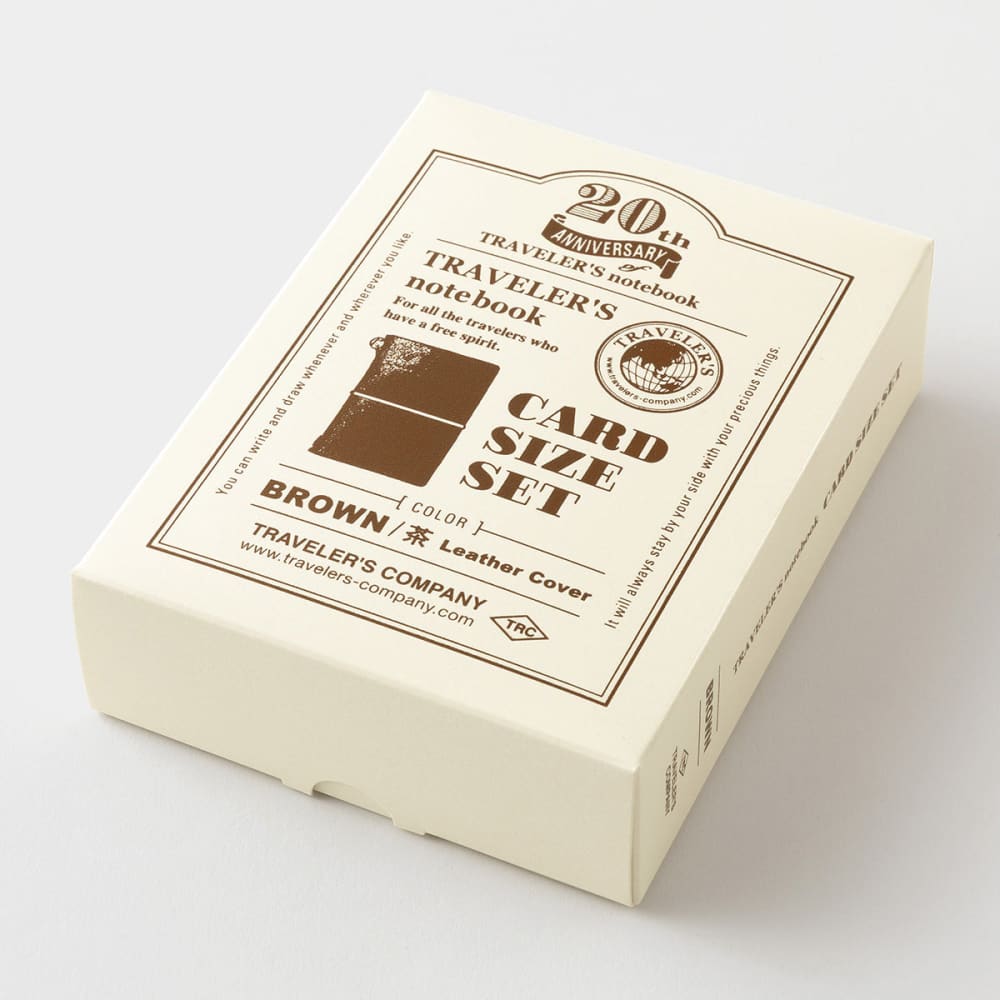 TRAVELER'S notebook 20th Anniversary Card Size Set Brown | THE