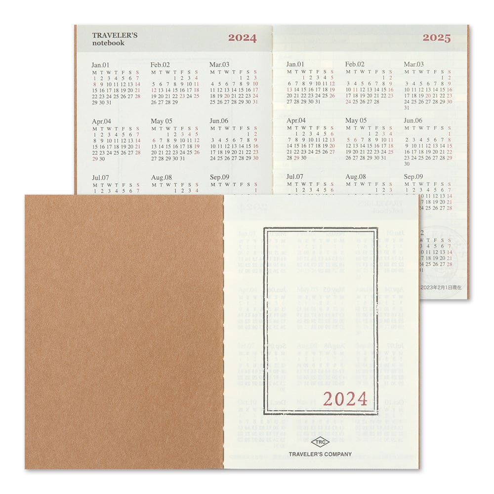 TRAVELER’S notebook Passport Size Refill 2024 Monthly -