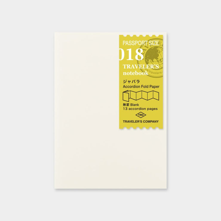 TRAVELER’S notebook Passport Size Refill Accordion Fold