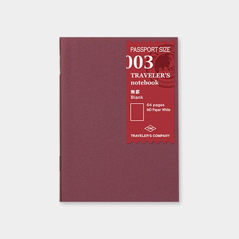TRAVELER’S notebook Refill Blank MD 003 - Paper Refill