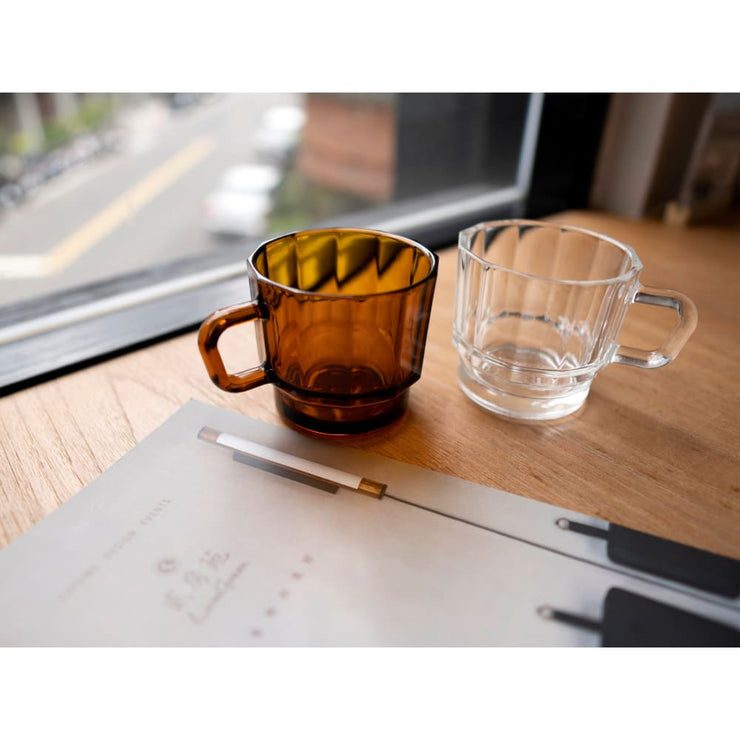 W Glass Amber (recycled glass - mug for water) - Coffee