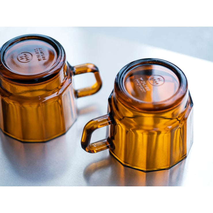 W Glass Amber (recycled glass - mug for water) - Coffee