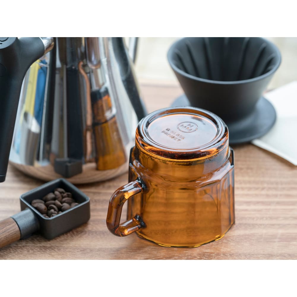 W Glass Amber (recycled glass - mug for water) - Coffee