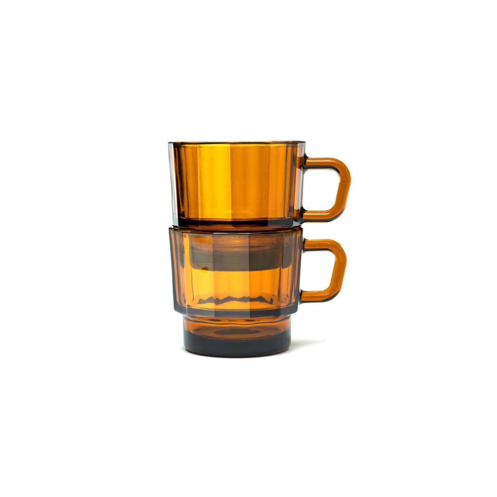 W Glass Amber (recycled glass - mug for water) - Coffee