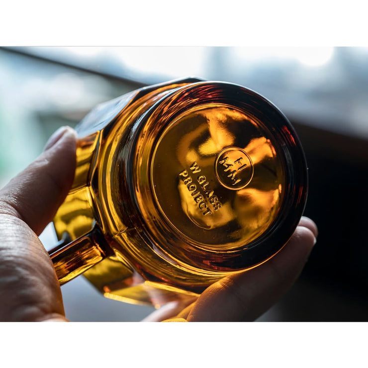 W Glass Amber (recycled glass - mug for water) - Coffee