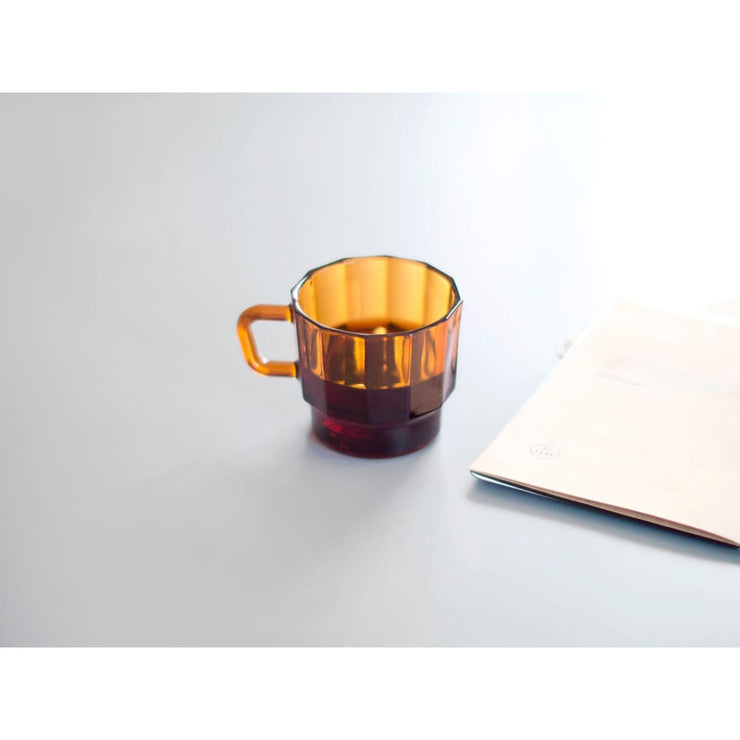 W Glass Amber (recycled glass - mug for water) - Coffee