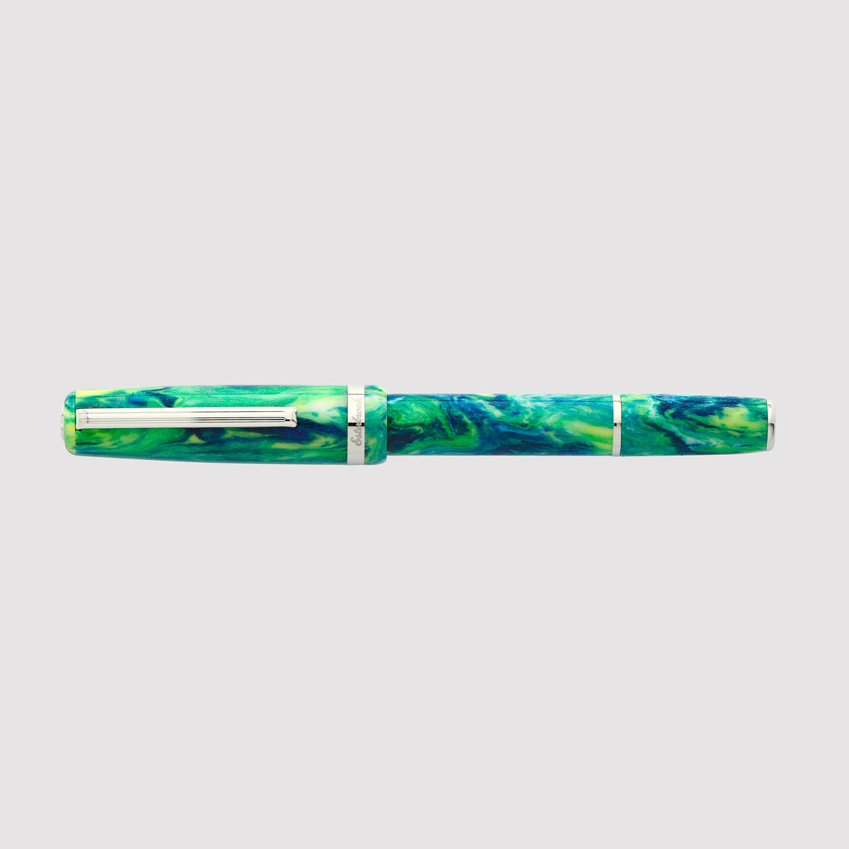 JR Pocket Pen - DiamondCast - Beleza Palladium Trim - Custom Scribe Nib